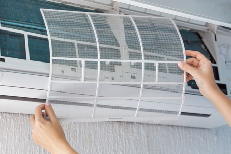 Panasonic split on sale ac filter cleaning