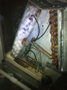 ice on air conditioner evaporator coil