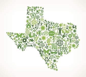 state of texas green icons