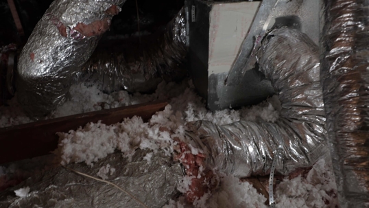 old ripped ductwork