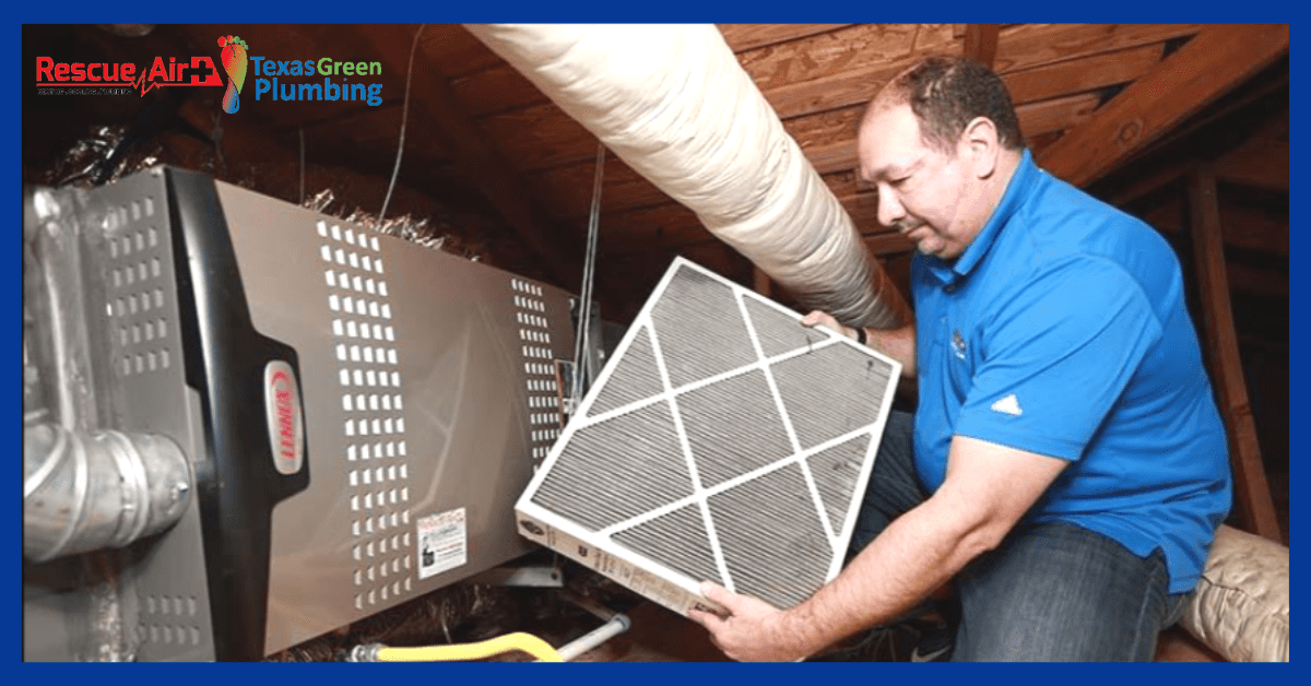 changing air filter in air handler